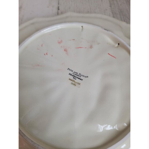 Flower Fitz Floyd classic Mediterraneo pink flower plate home decor - Picture 5 of 5